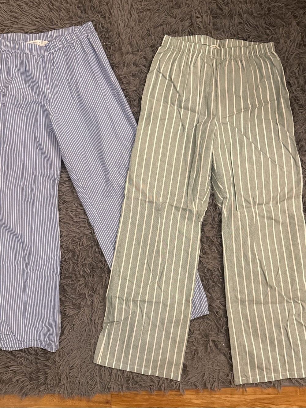 Primark Striped Wide-Leg Lounge Pants - Blue & Green
